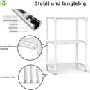 450 lbs Wire Storage Shelving 3-Tier Utility Shelving Unit Steel Organizer Wire Rack for Home,Kitchen,Office,White (11.8" D x 17.7" W x 26.4" H) by CozyNest Decor