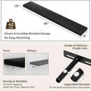 RICHFOCUS 40Inch Floating Shelves for Wall 2 Pack Shelves for Bedroom|Kitchen|Bathroom Wall Mounted Rustic Wood Floating Shelf with Invisible Brackets for Books|Storage|Decor, Black by CozyNest Decor