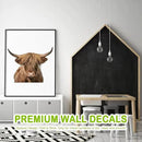 Highland Cow Wall Window Stickers Decor Scottish Cow Wall Decals Peel and Stick Funny Cow Wall Stickers Removable Cool Cow Farmhouse Kitchen Decoration Weird Gifts for Fiends Christmas by CozyNest Decor
