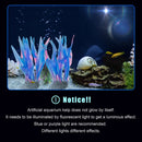 Kaiyuan Dynasty 2pc Silicone Aquarium Plants Artificial Plants for Fish Tank Glowing Kelp Aquarium Plant Decor Fish Tank Plants Simulation Artificial Water Grass,7inch,Blue by GreenHaven Gardens