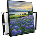 The lavender scenery all over the lake at sunset is suitable for posting in the living room bedroom office landscape poster wall painting by CozyNest Decor