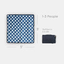 Little Unicorn 5'x5' Outdoor Family Picnic & Beach Blanket | Durable & Water-Resistant Fabric | Compact Fold & Easily Wipes Clean | Zipper Pocket (Navy Plaid) by TinyTreasures Baby Boutique