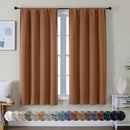 Simplebrand Ava Sun Baked Blackout Curtains for Bedroom 63 Inch Length 2 Panels, Solid Thermal Insulated Energy Saving Rod Pocket Window Treatment Curtains Blackout Drapes, W40 x L63 Inch, Sun Baked by TinyTreasures Baby Boutique