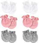 Newborn Baby Mittens No Scratch Cotton Elastic Wrist Gloves Infant Toddler Mittens for Baby Boy Girl 0-6 Months by TinyTreasures Baby Boutique