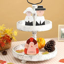 Amorita Fall Thanksgiving Decorations Wooden Turkey Pilgrim Couple Table Sign 3 Pcs Fall Thanksgiving Decor Standing Tabletop Sign Decor for Autumn Harvest - Z by CozyNest Decor