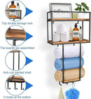 Towel Rack Wall Mounted - Space-Saving Design for Small Bathrooms - Versatile Organizer for Towels, Blankets, and More - Ideal for RVs and Hotels by CozyNest Decor