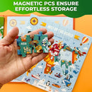 QUOKKA Magnetic Puzzles for Toddlers 4-6 - 2x48 Travel Puzzles Games for Kids Ages 3-5 - USA & World Maps Car Activities Toy for Boys and Girls - United States Learning Magnet for Road Trip by TinyTreasures Baby Boutique