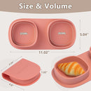 Silicone Foldable Novelty Dinner Plates,Baby Plates Travel Essential with Forks and Spoons,Microwave & Dishwasher SafeWatermelon by TinyTreasures Baby Boutique