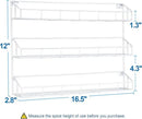 SUFAUY 2 Pack Spice Rack Organizer Wall Mount, 3 Tier Pantry Door Narrow Spice Rack Hanging Metal Shelf for Cupboard, Bathroom Shower Cosmetic, White by CozyNest Decor