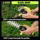 KITLUCK 8V Cordless 2-in-1 Grass Shear & Hedge Trimmer,Handheld Electric Grass Trimmer Hedge Shears/Grass Cutter Rechargeable,2000mAh Battery for Yard, Garden, Lawn Care by GreenHaven Gardens