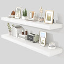 Heimlove 55 Inch Floating Shelves for Wall,10 Deep 10 Deep Large White Wall Shelf with Heavy Duty Brackets,Mounted Storage & Display Shelves for Bedroom,Living Room,Kitchen,Office,Set of 2 by CozyNest Decor