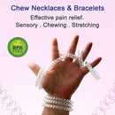 Chew Necklaces for Sensory Kids, 12 Pcs Clear Coil Chewy Necklaces Stretchy Bracelet for Boys Girls with Autism ADHD SPD,Oral Motor Chewable Necklace Reduce Anxiety and Fidgeting Stress by TinyTreasures Baby Boutique