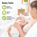Organic Nursing Pads - 8 Washable Viscose Derived from Bamboo Breastfeeding Pads, Wash Bag, Reusable Breast Pads for Breastfeeding, Nipple Pads for Breastfeeding Essentials(Neutrals, L 4.8") by TinyTreasures Baby Boutique