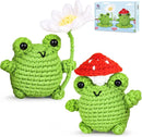Crochetta Crochet Kit for Beginners, Beginner Crochet Animal Kits for Adults with Step-by-Step Video Tutorials, DIY Knitting & Crocheting Craft Hobbies Supplies, 2 Pack Frog Amigurumi(40%+ Yarn) by TinyTreasures Baby Boutique