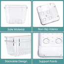 WOWBOX 25 PCS Clear Plastic Drawer Organizer Set, 4 Sizes Desk Drawer Divider Organizers and Storage Bins for Makeup, Jewelry, Gadgets for Kitchen, Bedroom, Bathroom, Office by TinyTreasures Baby Boutique