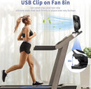 ATEngeus USB Desk Fan, Rechargeable Portable Fan, 8-Inch Clip on Fan, 10000mAh Stroller Fan, 4 Speeds Strong Airflow, 720° Rotation, with Sturdy Clamp, Suitable for home, office and stroller by TinyTreasures Baby Boutique