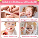 Baby Grooming Kit，Infant Safety Care Setwith Hair Brush Comb Nail Clipper Nasal Aspirator, Baby Essentials Kit for Newborn Girls Boys (14 PC-Pink Kit) by TinyTreasures Baby Boutique