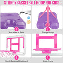 Kids Basketball Hoop with Stand, Adjustable Basketball Set, Toddler Basketball Toys for Boys Age 3 4 5 6 7 8, Indoor Outdoor Backyard Sport Game Gifts Pink by TinyTreasures Baby Boutique