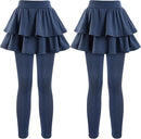 Girls School Uniform Pants Leggings with Skirts Stretch Warm Jegging 4-12 Years by TinyTreasures Baby Boutique
