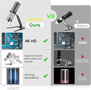 4K 3840x2160p WiFi Digital Microscope for iPhone Android Phone and Windows Mac PC, Wireless Handheld Microscope Camera, Portable Microscope with Metal Stand for Adults and Kids by TinyTreasures Baby Boutique