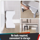 7” Toilet Potty Stool - Proper Posture Squatting Poop Step for Adults, Anti-Slip Lightweight Bathroom Potty Stools for Toilet, Stable & Durable Design, Easy to Clean (1, Grey) by TinyTreasures Baby Boutique