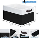 Criusia Large Storage Bins for Shelves 4 Pack, Closet Storage Baskets for Clothes Blanket Beddings Towels, Collapsible Fabric Closet Organizer Bins with Handles/ Laundry Room Organization by TinyTreasures Baby Boutique