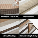 Outdoor Waterproof Rug 6'x9' Plastic Straw Rugs Washable Reversible Floor Mat Brown Stripe Carpet for Camping RV Deck Entryance Porch Picnic Balcony Beach Backyard by GreenHaven Gardens