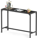 ODK 47 Inch Outdoor Bar Table, Patio Counter Bar Height Table with Weather Resistant Waterproof Top for Garden, Hot Tub, Yard, Balcony, Poolside, Indoor (Black) by CozyNest Decor