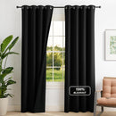 NICETOWN 100% Blackout Curtains for Bedroom, Room Darkening Plylux Black Curtains 84 Inch Long Thermal Insulated Grommet Window Drapes for Living Room, 52" W x 84" L, 2 Panels by TinyTreasures Baby Boutique