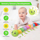 Baby Toys, Musical Plush Stuffed Toy for Newborn 0-3 0-6 3-6 6-12 Months Old, Animal Soft Rattle Sensory Toys with Teether for Tummy Time, Infant Boy& Girl Easter Gifts, Caterpillar by TinyTreasures Baby Boutique