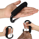 Large Stroller Hooks for Mommy, 2 pcs Carabiner Stroller Hook Organizer for Hanging Purses, Diaper Bag, Shopping Bags. Clip Fits Single/Twin Travel Systems, Car Seats (Black+Rose) by TinyTreasures Baby Boutique