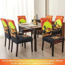 JQinHome Orange Halloween Chair Slipcover, Pumpkin Chair Covers Set of 6, High Stretch Washable Chair Protector Cover for Dining Room, Kitchen,Home Party,Wedding Ceremony(Orange,6PC) by CozyNest Decor