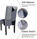 JQinHome Pattern Chair Covers for Dining Room Set of 6, High Stretch Removable Washable Parsons Chair Slipcover for Home Party Hotel Wedding Ceremony (White Grey,6PCS) by CozyNest Decor