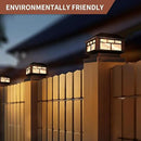 Solar Post Lights Outdoor, 20LM Fence Post Cap Lights, Waterproof, 2 Light Modes, Fit 3.5x3.5in 4x4in 5x5in Wooden Post, Solar Power Deck Lights for Garden Deck Patio Decoration(Bronze 4Pack) by GreenHaven Gardens