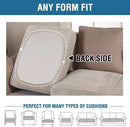H.VERSAILTEX Velvet Stretch Couch Cushion Cover Plush Cushion Slipcover for Chair Loveseat Sofa Cushion Furniture Protector Seat Cushion Sofa Cover (3 Piece XL Sofa Cushion Covers, French Oak) by CozyNest Decor