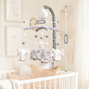 Baby Crib Mobile - Elephant Crib Mobile for Girls with 25 Inches Mobile Arm and 35 Lullabies Musical Box, 3 Modes Digital, Volume Control, Essential Gift for Infant Bedroom Hanging Decor by TinyTreasures Baby Boutique
