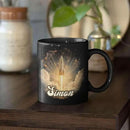 Sci-Fi Inspired Ceramic Mug for Men, Custom Name Coffee Mug 11oz or 15oz, Personalized Rocket Enthusiast Black Cup, Custom Vibrant Rocket Coffee Cup, Gifts for Astronaut Fans by CozyNest Decor