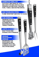 DALSTRONG 4-Piece Professional BBQ Pitmaster Grill Set - Premium High-Carbon Stainless Steel Grilling - 18 inch Length - Silicone Brush, Spatula, Tongs, Fork - G10 Handles by GreenHaven Gardens