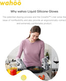 wahoo Liquid Silicone Smoker Oven Gloves, Food-Contact Grade, Heat Resistant Gloves for Cooking, Grilling, Baking, Grey, Medium by GreenHaven Gardens