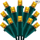 200 Count Orange Wide Angle LED Christmas Lights, 66 ft Green Wire UL Certified Commercial Grade 5mm Holiday String Light Set (Orange) by CozyNest Decor