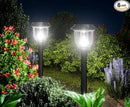 AOSEA 2 Pack Solar Outdoor Lights, IP 65 Waterproof Solar Powered Driveway Lights, Auto On/Off Path Landscape Lighting for Yard, Patio, Landscape, Pathway, Cool White by GreenHaven Gardens