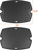 7584 Q3200 Griddle for Weber Q300 Q320 Q3000 Q3100 Q3200 Full Size Grill Plate Parts, Flat Top Cast Iron Griddle Insert for Weber 7646 Q320 Accessories, for WeberQ Grill Parts by GreenHaven Gardens
