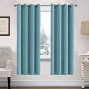 H.VERSAILTEX Insulated Thermal Blackout 52 x 72 Inch Long Curtain Panels Pair - Nickel Grommet Window Drapes for Bedroom/Living Room (Solid Aqua,Set of 2) by CozyNest Decor