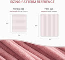 Cozy Bliss Faux Fur Throw Blanket for Couch, Cozy Warm Plush Striped Blanket for Sofa Bedroom Living Room,50 * 60 Inches Hot Pink by CozyNest Decor