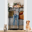 55.1 Inch Tall Baby Gate Auto Close Dog Gate Adjustable 29.92"- 48.03" Wide Pressure Mounted Walk Through Swing Pet Gate for Doorways (Black, 29.92"- 48.03") by TinyTreasures Baby Boutique