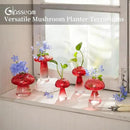 Glasseam Mushroom Plant Propagation Stations: Red Glass Terrarium Jar Set of 10 Cute Planters for Indoor Plants Mini Propagate Station Unique Christmas Birthday Gifts for Women Home Office Decor by GreenHaven Gardens