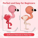 MOREJMTT Crochet Kit for Beginners Animal,Crochet Animal Kits,Crocheting Kit for Starters,Learn to Crochet with Step-by-Step Video Tutorials,Beginner Crochet Kits for Adults(Flamingo) by TinyTreasures Baby Boutique