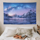HZOHNAGO Mountain Tapestry Aurora Snow Mountain Sunset Pattern Printed Wall Tapestry Wall Hanging for Bedroom Living Room Dorm 60" W x 40" H by CozyNest Decor