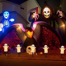 4 Pack Halloween Smiley Elves Pathway Lights, 7Ft Outdoor Halloween Decorations Lights with LED Smiling Ghost Yard Stakes Lights for Outdoor Garden Walkway Patio Backyard Halloween Party Decor by GreenHaven Gardens