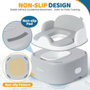 Orzbow 3-in-1 Potty Training Toilet, Detachable Baby Potty, As Toddler Toilet Seat, Chair, Step Stool for Boys & Girls 18+ Months, Potty Training Seat with Splash Guard, Lid, Easy Clean, Gray by TinyTreasures Baby Boutique